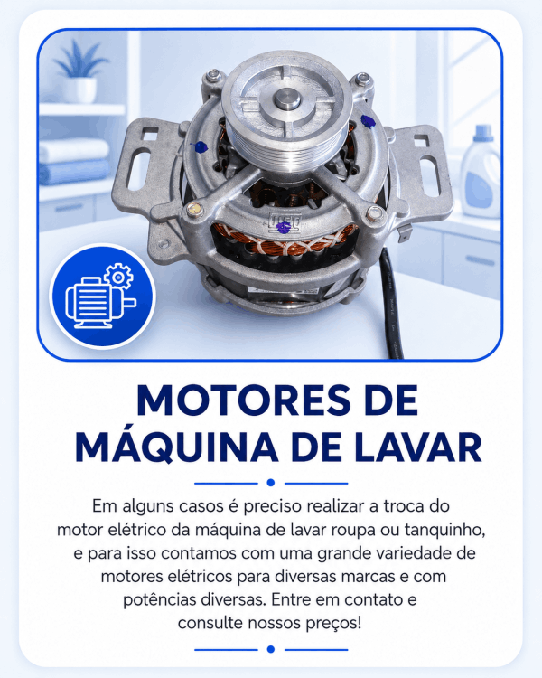 motores eletricos para maquina de lavar em Bebedouro